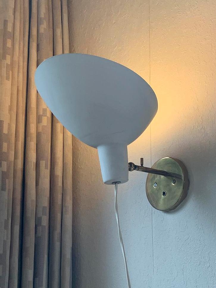 Vintage Design ARTELUCE VISOR wandlamp Vittoriano Vigano ‘50, Huis en Inrichting, Lampen | Wandlampen, Zo goed als nieuw, Glas