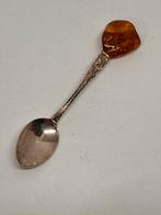 Antieke zilveren lepel met amber, Antiek en Kunst, Ophalen of Verzenden
