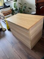 Ladenkastje met zilveren pootjes - 2 lades, Huis en Inrichting, Kasten | Ladekasten, Ophalen, Gebruikt, 1 of 2 laden, 50 tot 100 cm