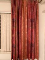 Gordijnen met rails, 2.30m breed x 1.50m hoog ,rood, Ophalen, Gebruikt, 100 tot 150 cm, 200 cm of meer