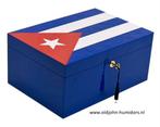 HUMIDOR CUBA MAXI MET CUBA VLAG  100 SIGAREN SIGARENKIST h42, Verzamelen, Rookartikelen, Aanstekers en Luciferdoosjes, Verzenden