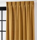 2 stuks okergele gordijnen goede kwaliteit, Ophalen of Verzenden, Zo goed als nieuw, 200 cm of meer, 200 cm of meer