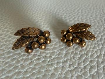 R359/VALO KORU Blad oorbellen Zilver-Brons Finland (SET) beschikbaar voor biedingen