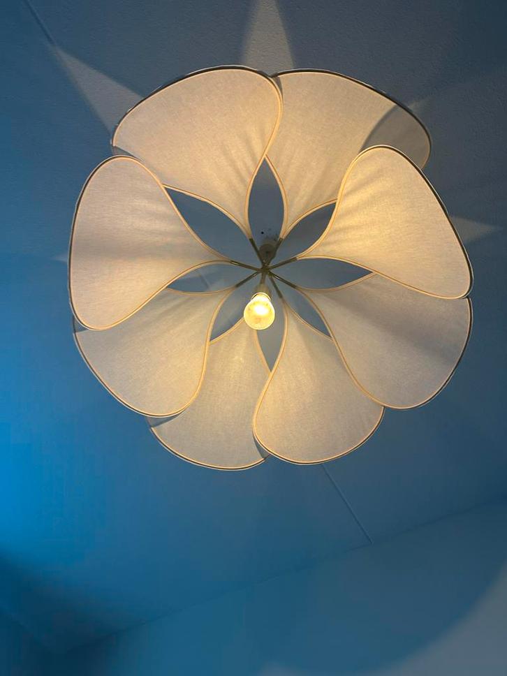 Stijlvolle Georges Store Lamp beige wit, Huis en Inrichting, Lampen | Plafondlampen, Zo goed als nieuw, Stof, Ophalen of Verzenden