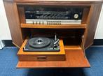 Jaren 60 teakhouten radio stereo meubel, Antiek en Kunst, Antiek | Tv's en Audio, Ophalen