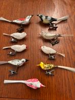 Oude glazen kerstballen. Kleine vogeltjes te koop per stuk, Diversen, Kerst, Ophalen of Verzenden