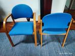 4 degelijke stoelen Office RE Furniture stoel beuken blauw 2, Huis en Inrichting, Stoelen, Ophalen, Hout, Gebruikt, Blauw