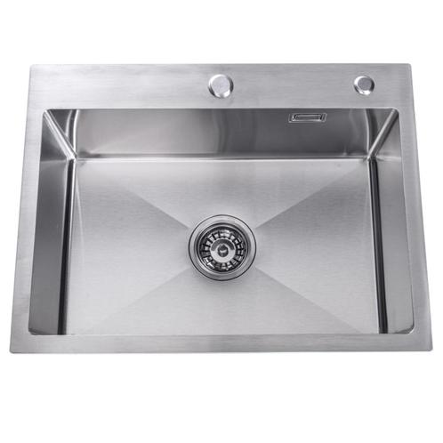 Spoelbak met kraangat | Wasbak | Gootsteen | 59x44x20cm, Huis en Inrichting, Keuken | Keukenelementen, Nieuw, Minder dan 100 cm