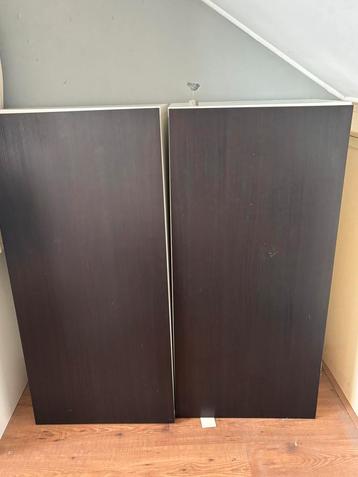 Ikea kast met 4 planken bruin/zwart