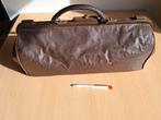 Originele stokoude bruin lederen oldtimer dokterstas, Ophalen of Verzenden