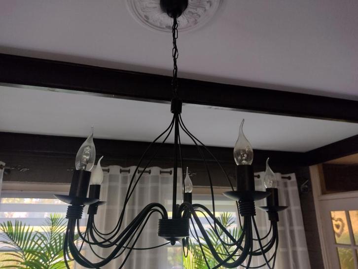Mooie kroonluchter kaars lampjes €17,50👌🏼🎄, Huis en Inrichting, Lampen | Hanglampen, Gebruikt, 50 tot 75 cm, Metaal, Ophalen