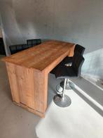 Steigerhouten statafel excl barkrukken, Ophalen, Gebruikt