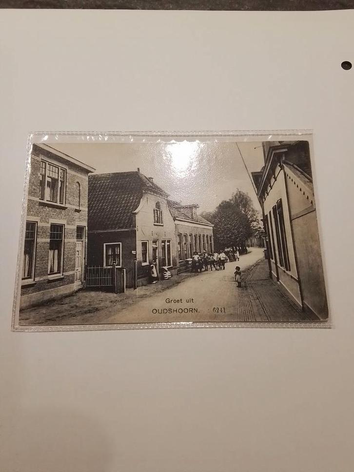 Oude ansichtkaart van Oudshoorn. Nu Alphen aan de Rijn., Verzamelen, Ansichtkaarten | Nederland, Zuid-Holland, Voor 1920, Ophalen of Verzenden