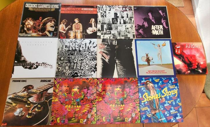 Vinyl/lp's te koop rolling stones, cream, Erik clapton,King, Cd's en Dvd's, Vinyl | Rock, Gebruikt, Poprock, 12 inch, Ophalen of Verzenden