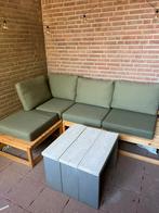 5-delige loungeset met kussens en tafel – zeer nette staat, Ophalen, 4 zitplaatsen, Zo goed als nieuw, Loungeset