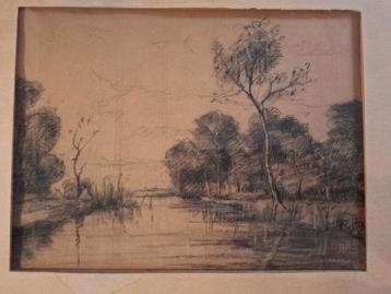 Sfeervolle Tekening van Landschap beschikbaar voor biedingen