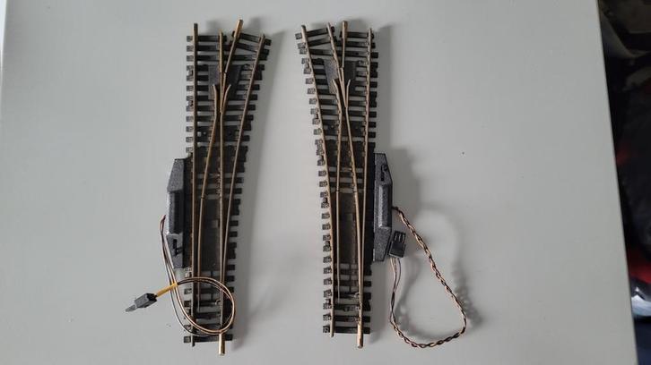 Fleischmann 6048 elektrische wissels links en rechts, Hobby en Vrije tijd, Modeltreinen | H0, Gebruikt, Rails, Gelijkstroom, Fleischmann