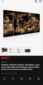 Wereldkaart Schilderij - 5 Luik, Ophalen, Nieuw