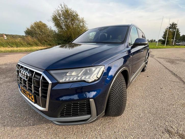 Audi Q7 50 TDI 286pk Mhev Quattro Tiptronic 7pl. 2020 Blauw, Auto's, Audi, Particulier, Q7, 360° camera, 4x4, ABS, Achteruitrijcamera