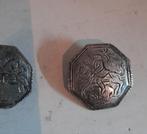 Antieke zilveren plaat/ruiterknopen, Antiek en Kunst, Ophalen of Verzenden