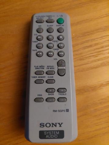 RM-SGP5 Afstandsbediening Voor Sony Cd Hifi Systeem Audio beschikbaar voor biedingen