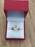 14 karaat gouden ring, wit en geel goud, -, -, Nieuw, Ophalen of Verzenden