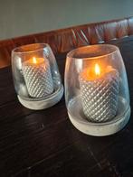 Kandelaar, windlicht, Huis en Inrichting, Woonaccessoires | Kandelaars en Kaarsen, Ophalen, Grijs, Overige materialen, Minder dan 25 cm