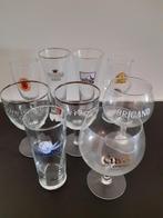 Bierglazen 9 stuks verschillende zie omschrijving en foto's, Verzamelen, Ophalen of Verzenden, Zo goed als nieuw, Glas of Glazen
