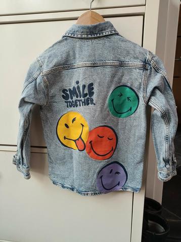 Spijkerjas maat 128 met smileys h&m beschikbaar voor biedingen