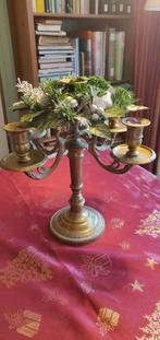 Antieke Koperen Kandelaar - Zwaar en Gebruikt, Antiek en Kunst, Antiek | Kandelaars, Ophalen of Verzenden, Koper of Brons