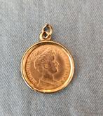 Gouden naslaghanger. Gouden vijfje. Wilhelmina 1912., Overige voorstellingen, Ophalen of Verzenden, Zo goed als nieuw, Goud