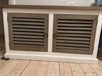 Houten Kast met Louvre Deuren, Gebruikt, 100 tot 150 cm, Ophalen of Verzenden, Minder dan 100 cm