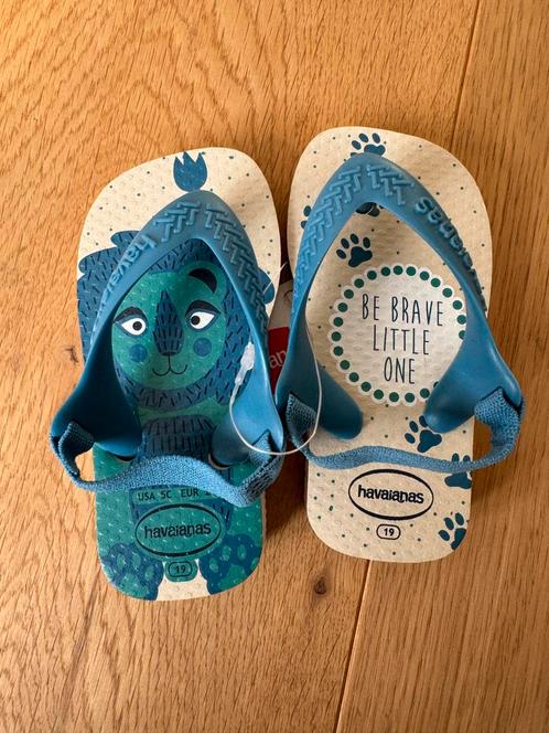 Wit blauwe Havaianas met leeuw - nieuw maat 21, Kinderen en Baby's, Babykleding | Schoentjes en Sokjes, Nieuw, Jongetje of Meisje