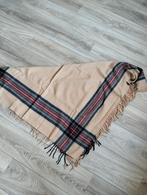 Wollen Ruit Sjaal - Beige/Rood/Zwart, Ophalen of Verzenden