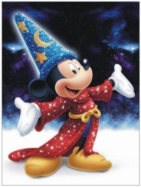 Diamond painting: Tovenaar Mickey Mouse nr. 1 [Box D – 18], Hobby en Vrije tijd, Knutselen, Nieuw, Ophalen