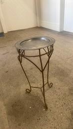 Tinnen bord op ijzeren frame, Ophalen of Verzenden