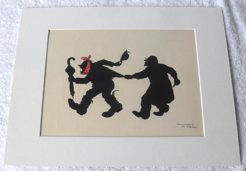 Matthias Walter - Zahnarzt/Tandarts. Knipselkunst Gesigneerd, Antiek en Kunst, Kunst | Overige Kunst, Ophalen of Verzenden
