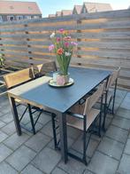 Mooie tuinset met 4 regisseursstoelen – als nieuw!, Tuin en Terras, Tuinsets en Loungesets, Ophalen, Zo goed als nieuw