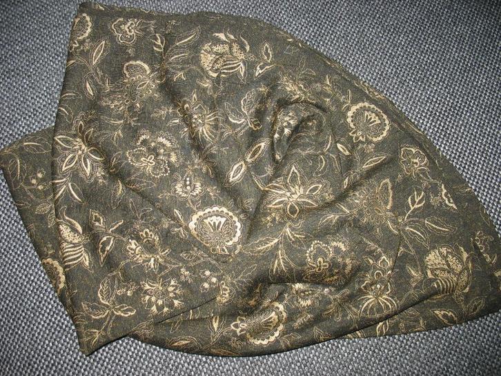 Coupon Stretch Zwart Jacquard Lurex Goud Motief 2,70 x1,40, Hobby en Vrije tijd, Stoffen en Lappen, Nieuw, Katoen, 120 cm of meer