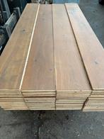 Eiken vloer 44 m2 lamelparket 23,5 cm breed 1,4 cm dik., Ophalen, Gebruikt, Vloerdelen of -planken, 10 m² of meer