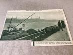 Nijmegen.     Begin bouw van de brug Nijmegen - Lent  1931, Verzamelen, Ansichtkaarten | Nederland, Ophalen of Verzenden, 1920 tot 1940