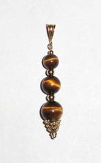 Hanger Tijgeroog verguld, Sieraden, Tassen en Uiterlijk, Edelstenen, Verzenden, Nieuw