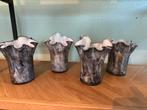 Vazen (4), fidrio wave nero, Huis en Inrichting, Ophalen, Overige kleuren, Minder dan 50 cm, Glas
