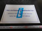 sticker Venlo Blerick van Enckevort Hroothandel bv  *, Ophalen, Zo goed als nieuw, Bedrijf of Vereniging