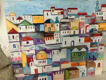 Marokko huizen 120 x 110 cm beschikbaar voor biedingen