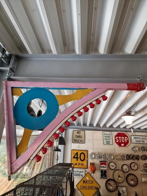 kermispanel  met verlichting, Antiek en Kunst, Curiosa en Brocante, Ophalen