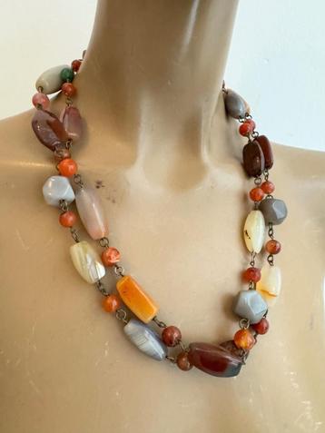 ketting natuursteen metalen schakel  beschikbaar voor biedingen