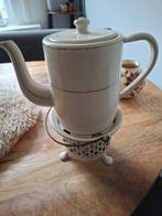Vintage Emaille Theepot met Warmhouder, Antiek en Kunst, Antiek | Keramiek en Aardewerk, Ophalen of Verzenden