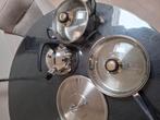 Pannenset te koop!, Ophalen of Verzenden, Zo goed als nieuw, Rvs, Pannenset
