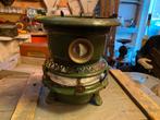 Donkergroen enaille petroleumstel kooktoestel, Ophalen of Verzenden